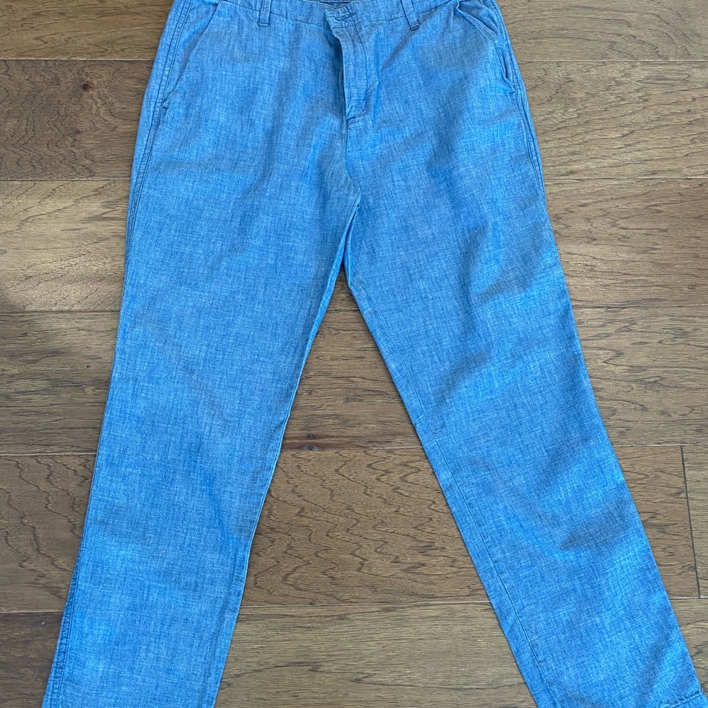 GAP Chambray Cropped Khakis